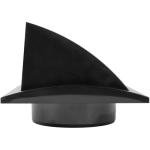 Black 4-Inch Dryer Vent Cover with Louvered Design