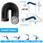 4-Inch Flexible PVC Dryer Vent Hose - 10FT