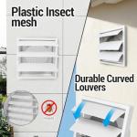 100mm External Air Vent Cover with Flyscreen