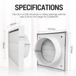 100mm External Air Vent Cover with Flyscreen