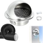 Stainless Steel Tumble Dryer Vent Cover with Hose
