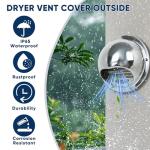 Stainless Steel Tumble Dryer Vent Cover with Hose