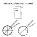 Tumble Dryer Vent Adaptor 4" Female Connector