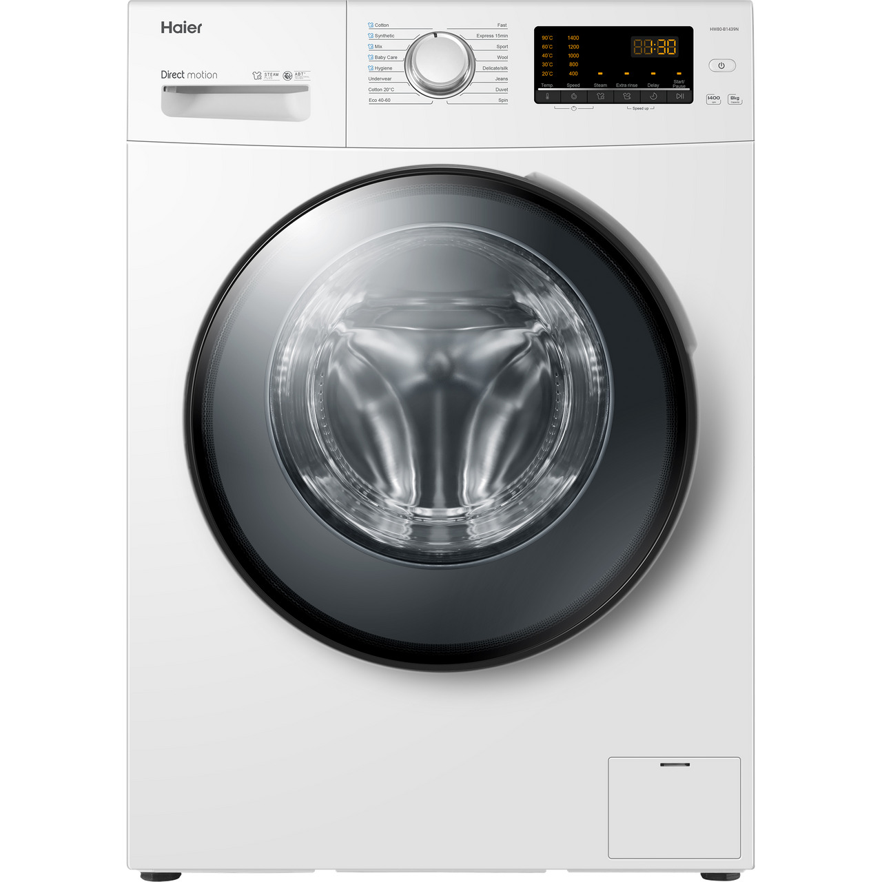 Haier HW100-B1439N 10Kg Washing Machine 1400 RPM A Rated White 1400 RPM