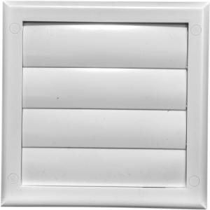 5" White Plastic Vent Cover with Gravity Flaps