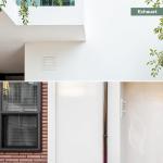 5" White Plastic Vent Cover with Gravity Flaps