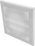 5" White Plastic Vent Cover with Gravity Flaps