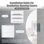 2 Pack 4 Inch Wall Vent Grille with Screen