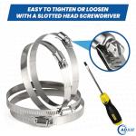 Adair Adjustable Stainless Steel Hose Clips - 2 Pack