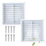 4-Inch White Vent Cover with Flyscreen, 2-Pack