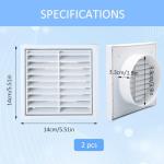 4-Inch White Vent Cover with Flyscreen, 2-Pack