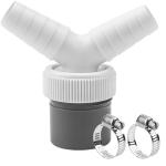 Washing Machine Drain Adapter with Hose Clamps