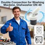 Washing Machine Waste Pipe Splitter Adapter Connector