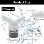 Washing Machine Drain Adapter with Hose Clamps