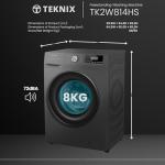 Teknix 8kg Freestanding Washing Machine with Quick Wash