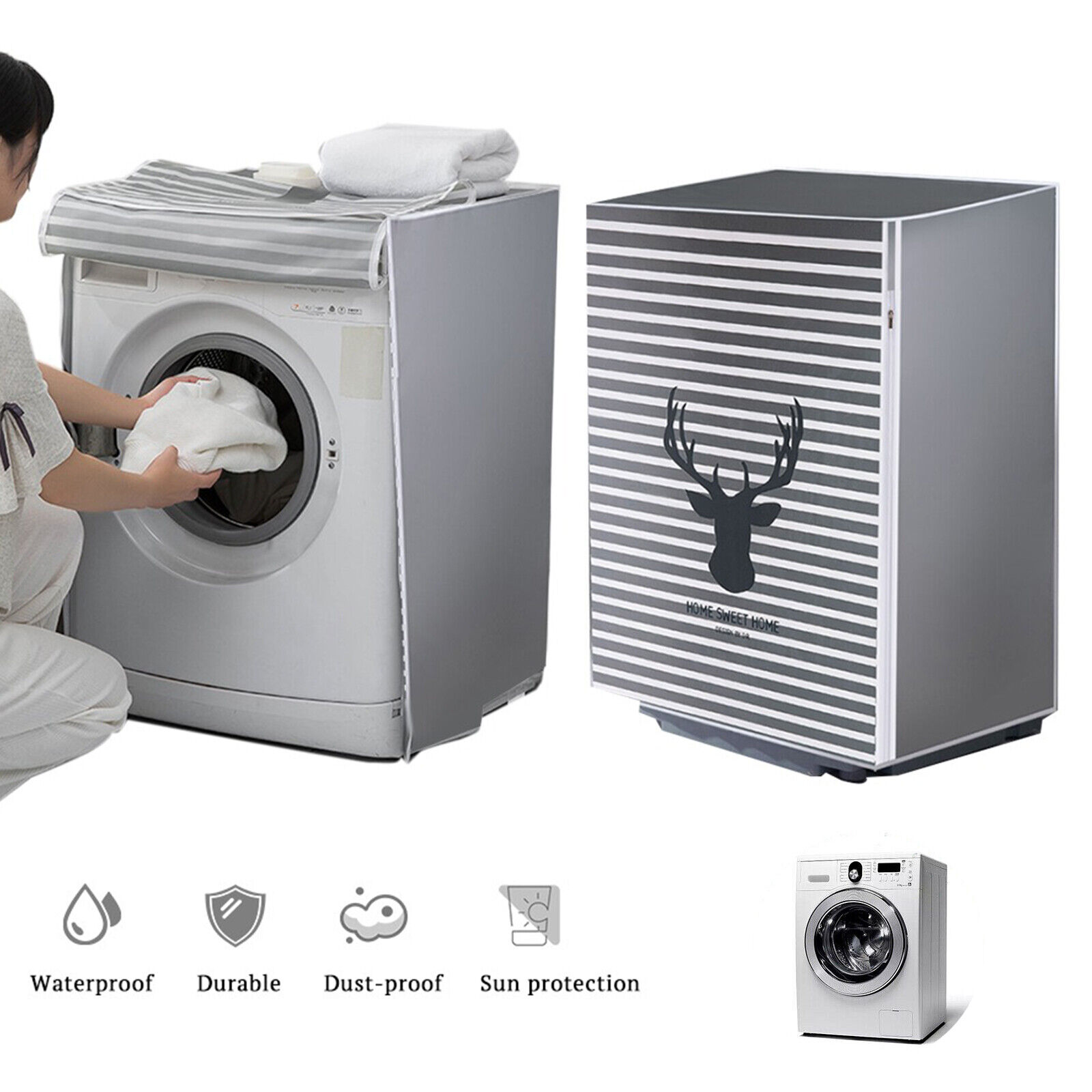 Waterproof Front-Load Washing Machine Dust Cover