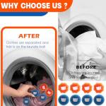 Bewudy 12PCS Pet Hair Remover and Dryer Balls