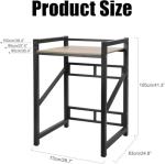 Adjustable Washer Dryer Stack Stand with Storage Shelf