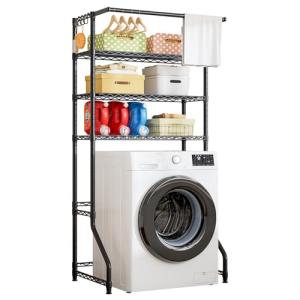 Over Washer Dryer Storage Shelf with Towel Hangers