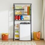 Over Washer Dryer Storage Shelf with Towel Hangers