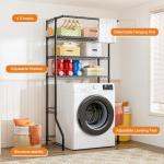 Over Washer Dryer Storage Shelf with Towel Hangers