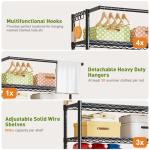 Over Washer Dryer Storage Shelf with Towel Hangers