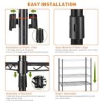 Over Washer Dryer Storage Shelf with Towel Hangers