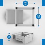 Vonia Steel Washing Machine Base Frame with Drawer