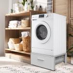 Vonia Steel Washing Machine Base Frame with Drawer