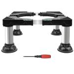 Adjustable Washing Machine and Dryer Stand, Black