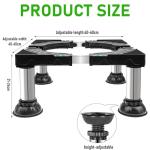 Adjustable Washing Machine and Dryer Stand, Black