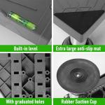 Adjustable Washing Machine and Dryer Stand, Black