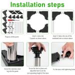 Adjustable Washing Machine and Dryer Stand, Black