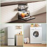 Adjustable Washing Machine and Dryer Stand, Black