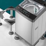 Adjustable Washing Machine and Dryer Stand, Black