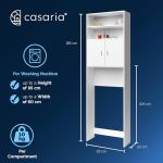 CASARIA® Naples White Washing Machine Cabinet 185x63x20cm