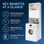 CASARIA® Naples White Washing Machine Cabinet 185x63x20cm