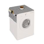 Washing Machine Cover with Pockets, Black/Cream