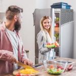 Washing Machine Cover with Pockets, Grey/Cream