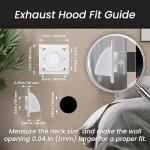 Awenta 4" Wall Vent Cover with Damper - White