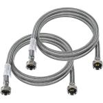 Stainless Steel 4ft Washing Machine Hoses - 2 Pack