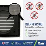 Kair Wall Vent, 155mm Flat Screen Design