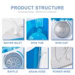 Compact Twin Tub Washing Machine with Spin Dryer