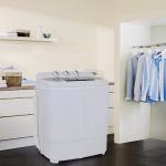 Portable Mini Washer and Dryer Combo in White