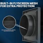 4-Inch Black External Gravity Air Vent Cover