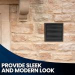 4-Inch Black External Gravity Air Vent Cover