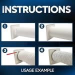 4-Inch Black External Gravity Air Vent Cover