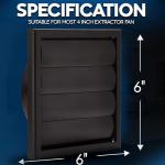 4-Inch Black External Gravity Air Vent Cover