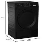 Beko 7kg Black Freestanding Condenser Dryer
