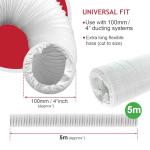 5m Universal Tumble Dryer Vent Hose Pipe